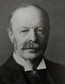 Depiction of Fowler on a stained glass window