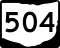 State Route 504 marker
