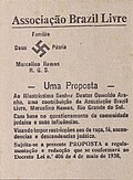 Rio Grande do Sul Nazis petition Osvaldo Aranha to ban the entry of Jews in Brazil, 1938
