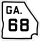 State Route 68 marker