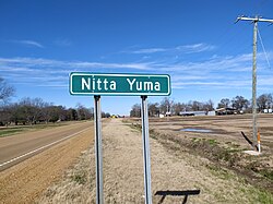 Highway Sign outside of Nitta Yuma