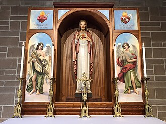 Sacred Heart statue in St. Catherine of Siena Church, Trumbull, Connecticut