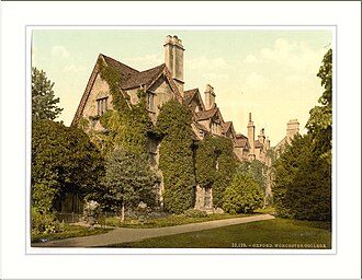 The cottages from the Nuffield lawn