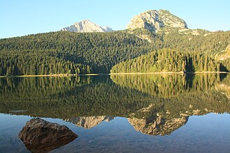 Peaks of Durmitor Mt. over the Black Lake