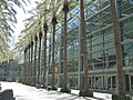 Side exterior view of the Anaheim Convention Center.