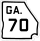 State Route 70 marker