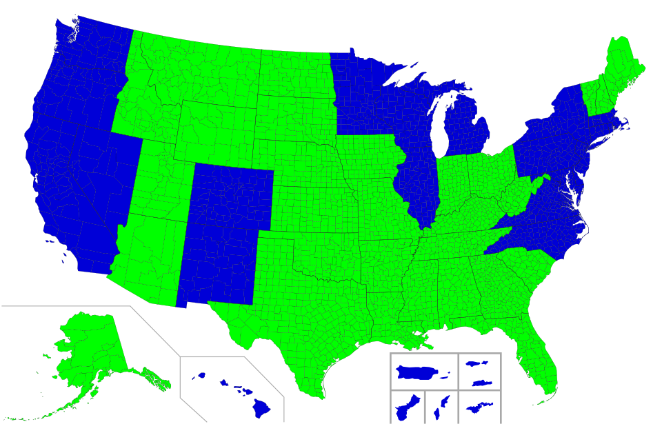 File:Concealed carry across USA by county.svg