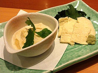 Two types of yuba: kumiage yuba (freshly scooped) and sashimi yuba (served raw like sashimi)