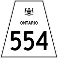 Highway 554 marker