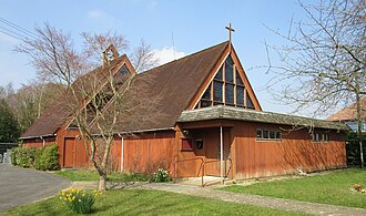 The Church of the Good Shepherd, Franklands Village, stood between 1964 and 2016.