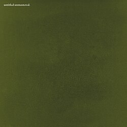 A dark green, textured background with the words "untitled unmastered." in white text printed at the top right left corner