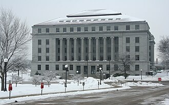 The State Office Building, where members of the Minnesota House of Representatives have offices, adjacent to the Capitol. Currently under renovation