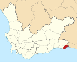 Location of Bitou Local Municipality within the Western Cape