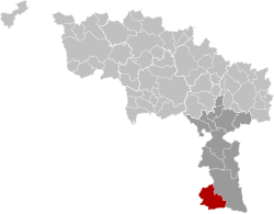 Location of Momignies in Hainaut