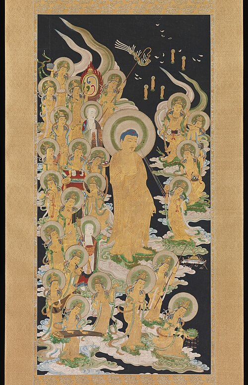 File:阿弥陀二十五菩薩来迎図-Buddha and Attendants MET DP211978.jpg