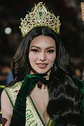 The fifth edition of the golden crown, as worn by Miss Grand International 2025, Emma Tiglao