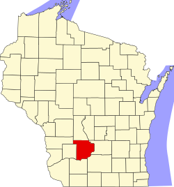 Location of Sauk County, Wisconsin