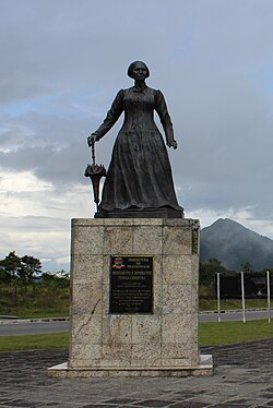 Statue of Empress Teresa Cristina of Brazil. It was erected in 2005.