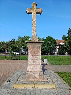 Stone cross in Melenci