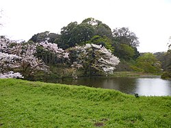 The moat of the Imperial Palace in spring