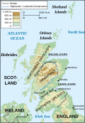Simplified topographique map - English