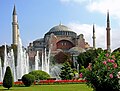 Image 56Originally a church, later a mosque, and now  a Grand mosque, the Hagia Sophia in Istanbul was built by the Byzantines in the 6th century. (from History of Turkey)