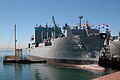 USNS Robert E. Peary (T-AKE-5) during christening ceremonies at General Dynamics NASSCO shipyard, 9 February 2008
