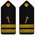 Shoulder boards with "shepherd's crook," the first specific United States Navy Jewish chaplain insignia.