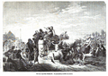 Hungarian fruit market, original drawing by Wilhelm Hahn, 1868