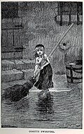 Portrait of "Cosette" by Emile Bayard, from the original edition of Les Misérables (1862)