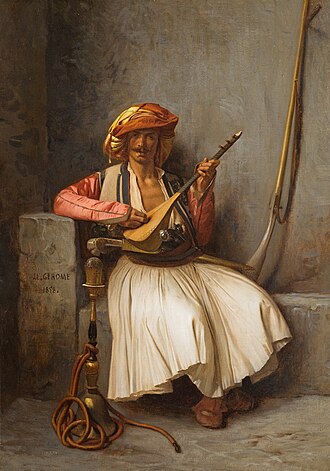The Lute Player , by Jean-Léon Gérôme c. (1858)