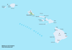 Hawaii's congressional districts, as drawn for the 113th United States Congress