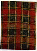 Example of 1920s tartan cloth from Belarus, in a complex non-twill damask weave