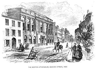 Boston Athenaeum, Beacon Street, c. 1855