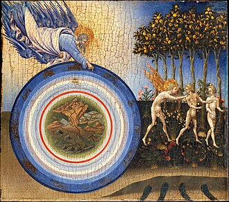 Giovanni di Paolo, The Creation and the Expulsion from the Paradise (ca. 1438–44) Tempera & gold on wood (46.5 x 52 cm ) Metropolitan Museum of Art.