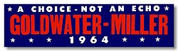 Goldwater-Miller "A Choice – Not An Echo" campaign logo