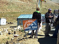 Police Check Post at South Pullu Pass at the southern end of Khardung La.