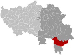 Location of St. Vith in the province of Liège
