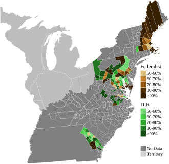 Map of presidential election results by county, shaded according to the vote share of the highest result for an elector of any given party