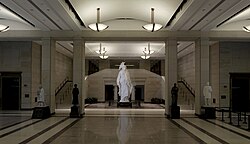 Washington, DC, August 4, 2009 – US Capitol building, east side, dome and steps.