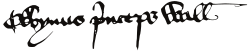 Owain Glyndŵr's signature