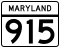 Maryland Route 915 marker