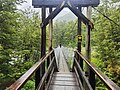 Swing bridge over the Sugar Loaf Stream, a tributary of the Route Burn