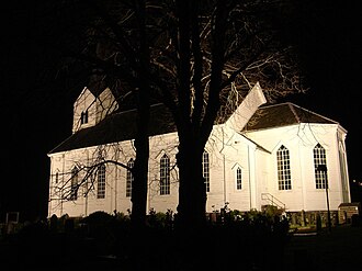 Side view of the church