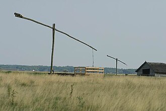 A draw well in Hortobágy National Park, Hungary