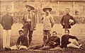 Auguste Pavie (third from left) and Pierre Lefèvre-Pontalis in 1893 with Cambodian interpreters trained at the École Coloniale