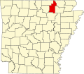 State map highlighting Sharp County