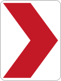 White and red chevron (right)