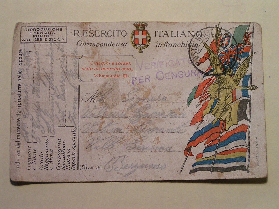 File:Postcard from WWI Italian front.JPG