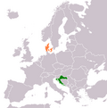 Location map for Croatia and Denmark.